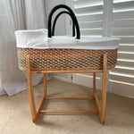 Adinkra Designs Bassinets & Cradles Bundle | Co-Sleeper Bolga Moses Basket with Liner - Tani