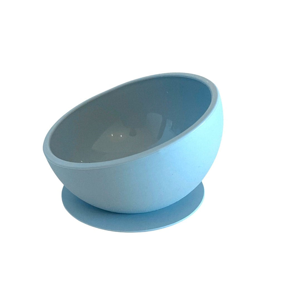 Ash & Co Nursing & Feeding Silicone Scooped Suction Bowl & Cutlery Set : Sky