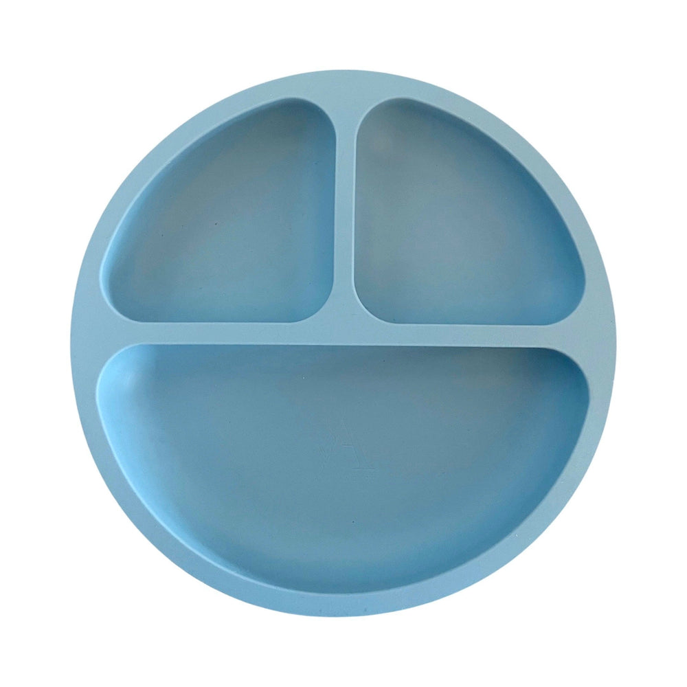Ash & Co Nursing & Feeding Silicone Three Section Suction Plate : Sky