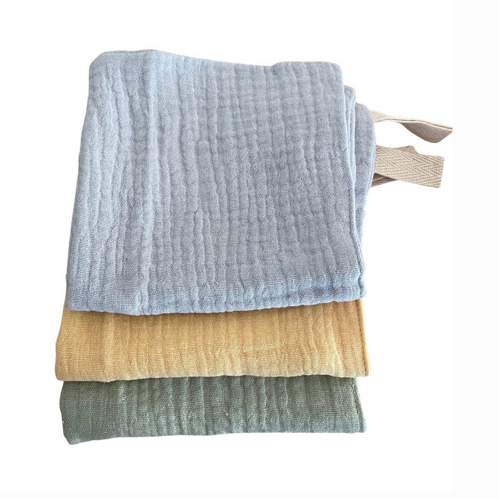 Ecosprout Bath Towels & Washcloths Muslin Cloths 3pk: Multi