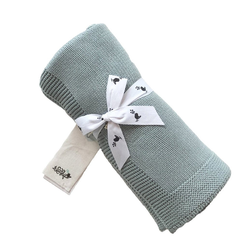 Ecosprout Linens & Bedding Organic Cotton Sweet Dreams Cot Blanket : Sky Gray
