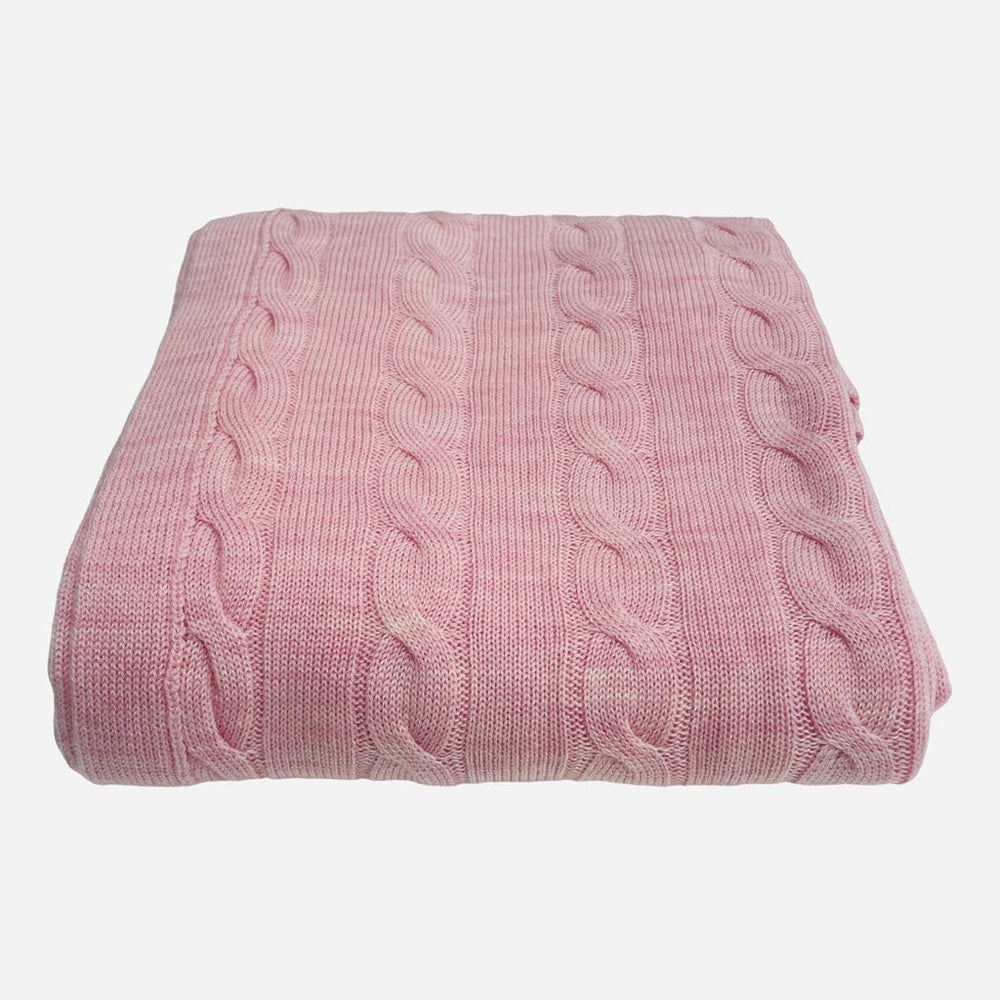 Natures Gift For Baby Blanket Merino Cable Baby Blanket : Peony