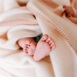 Ruanui Station Blanket Lambs Wool Baby Cot Blankets : Piki Pink