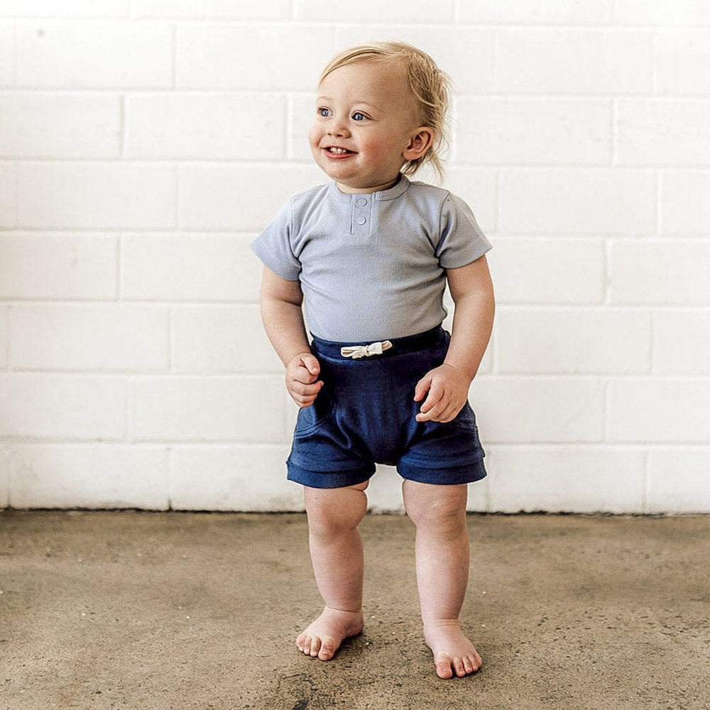 Snuggle Hunny Kids Clothing Organic Cotton Short Sleeve Bodysuit : Zen