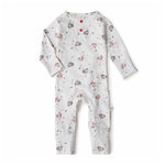 Snuggle Hunny Kids Clothing Newborn (0000) Organic Growsuit : Heart