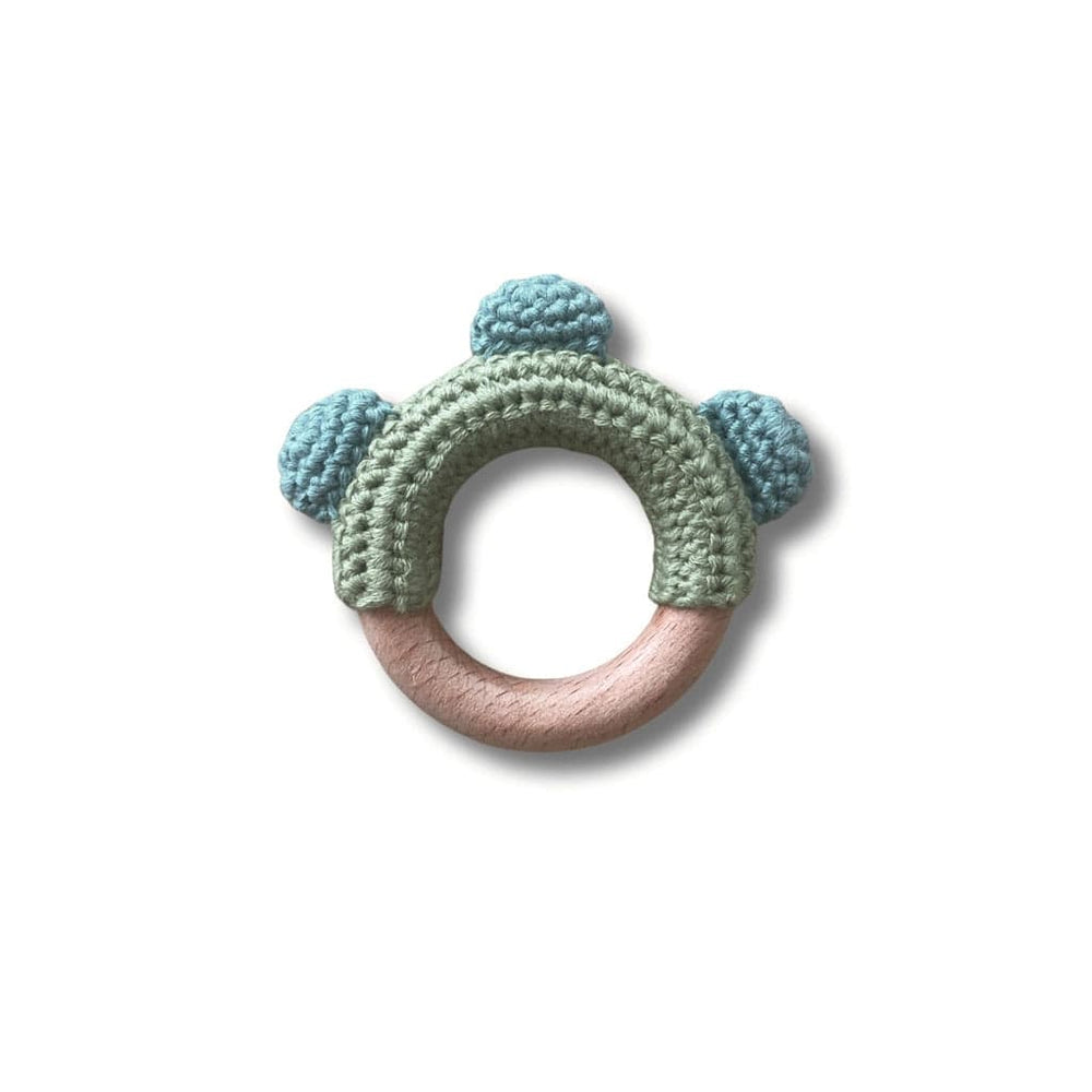 Ecosprout Teether Crochet Teether Ring : Sage