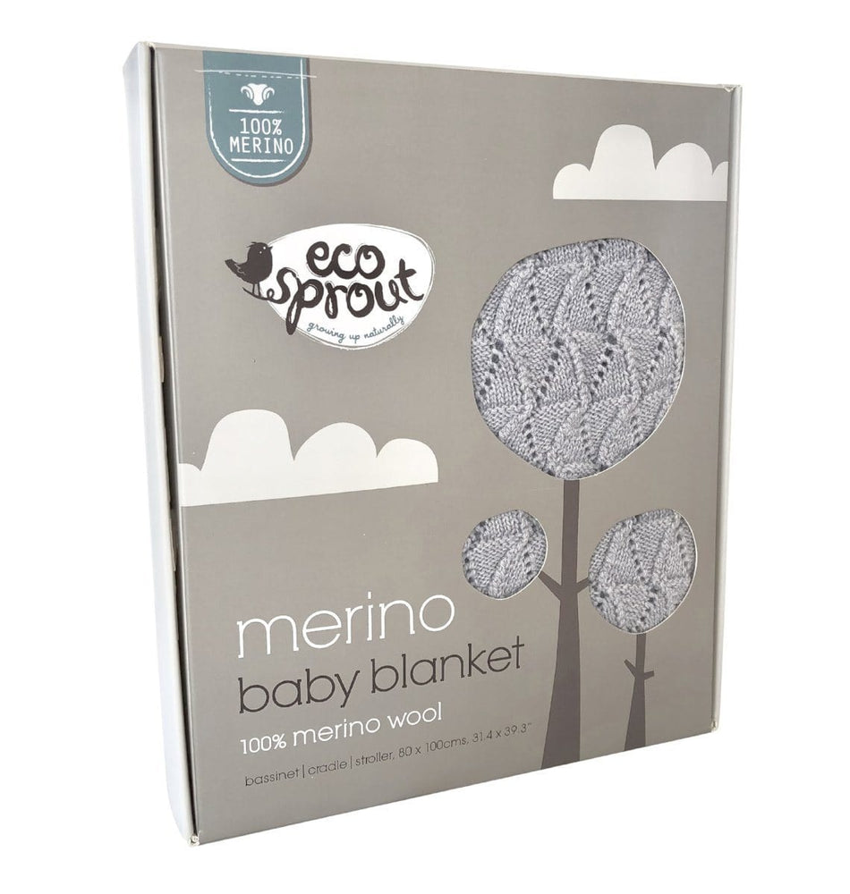 Ecosprout Merino Vintage Baby Blanket - Marl Grey - Ecosprout - New Zealand