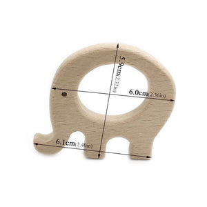 Wooden Animal Teether : Elephant Teether Ecosprout 