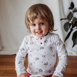 Snuggle Hunny Kids Clothing Organic Long Sleeve Bodysuit : Heart (Pre-order due early March)
