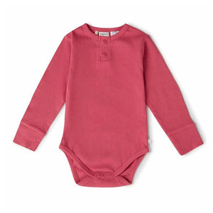 Snuggle Hunny Kids Clothing Organic Long Sleeve Bodysuit : Hibiscus (Pre-order due early March)