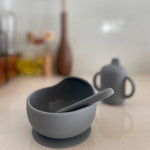 Ash & Co Nursing & Feeding Silicone Scoop Bowl & Spoon : Dove