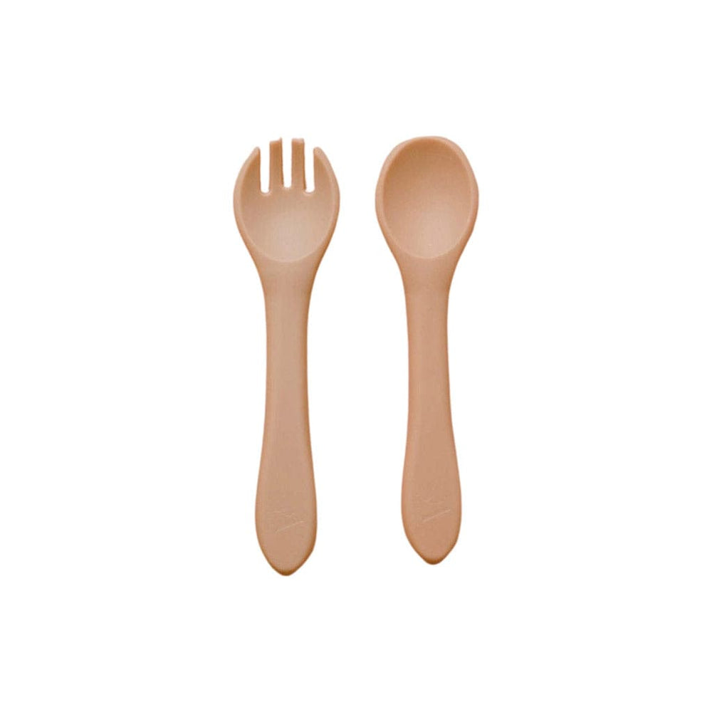 
            
                Load image into Gallery viewer, Ash &amp;amp; Co Nursing &amp;amp; Feeding Silicone Two Piece Cutlery Set : Apricot
            
        