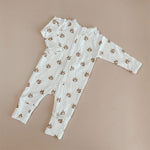 Blossom and Pear Clothing Bamboo Zip Growsuit : Autumn Leaf