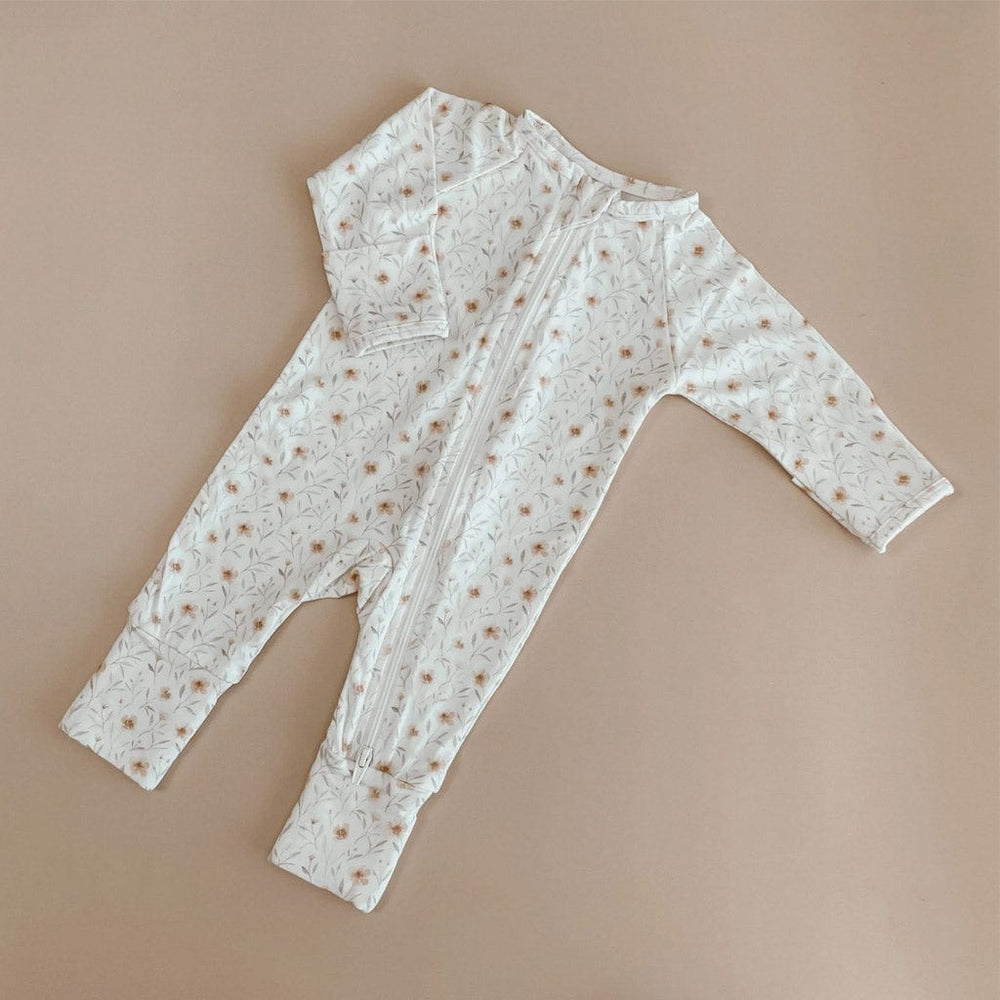 Blossom and Pear Clothing Bamboo Zip Growsuit : Blossom