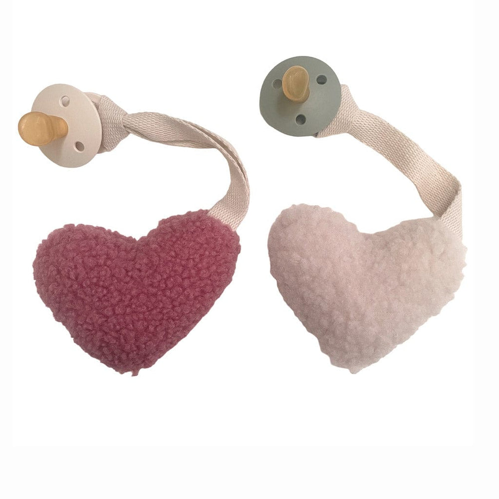 Ecosprout Baby Soothers Boucle Pacifier Holder Heart : Ivory