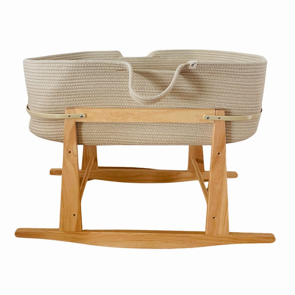 Baby Moses Basket Woven Bassinet Natural, Hand-woven Baby Moses