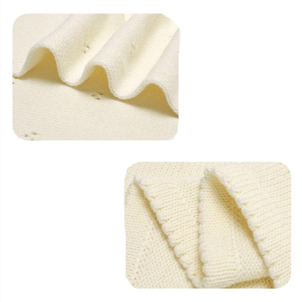 
            
                Load image into Gallery viewer, Ecosprout Linens &amp;amp; Bedding Cotton Pointelle Baby Blanket : Milk
            
        