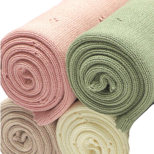Ecosprout Linens & Bedding Cotton Pointelle Baby Blanket : Rose