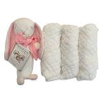 Ecosprout Baby Gift Sets Gift Box : 3 Pk Cloths & Rose the Rattle