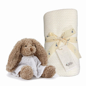 Ecosprout Baby Gift Sets Gift Box : Baby Honey Bunny Natural & Organic Blanket