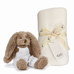 Ecosprout Baby Gift Sets Boy Bunny Gift Box : Baby Honey Bunny Natural & Organic Blanket