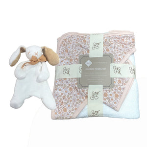 Ecosprout Baby Gift Sets Gift Box : Hooded Towel Meadows Daisy & Mini Buff Bunny