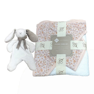 Ecosprout Baby Gift Sets Gift Box : Hooded Towel Meadows Daisy & Mini Buff Bunny