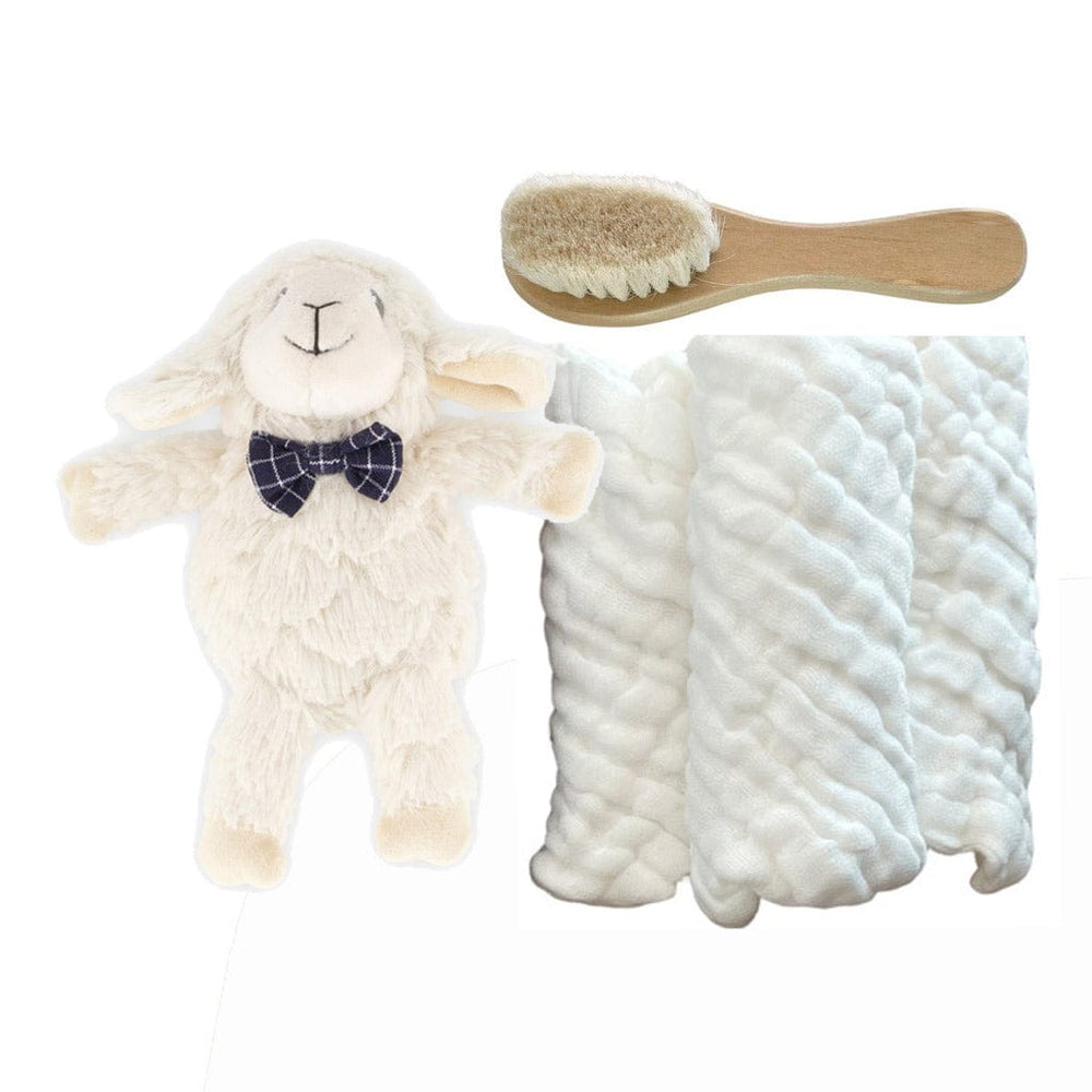 Ecosprout Baby Gift Sets Gift Box : Liam the Lamb Rattle & Muslin Cloths