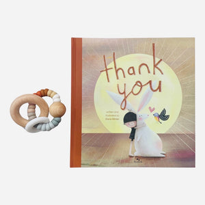 
            
                Load image into Gallery viewer, Ecosprout Baby Gift Sets Gift Box : Thank you Book &amp;amp; Stick Rattle
            
        