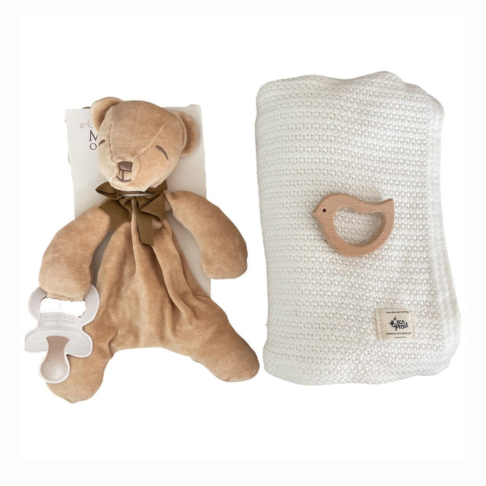Ecosprout Baby Gift Sets Luxury Organic Gift Box : Cubby the Bear