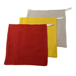 Ecosprout Bath Towels & Washcloths Muslin Cloths 3pk: Chilli