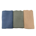 Ecosprout Bath Towels & Washcloths Muslin Cloths 3pk: Multi