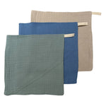 Ecosprout Bath Towels & Washcloths Muslin Cloths 3pk: Multi