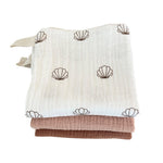 Ecosprout Bath Towels & Washcloths Muslin Cloths 3pk: Pink Shell
