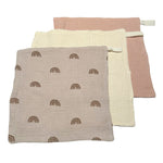 Ecosprout Bath Towels & Washcloths Muslin Cloths 3pk: Rouge Rainbow
