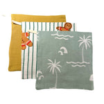 Ecosprout Bath Towels & Washcloths Muslin Cloths 3pk: Sage Palm