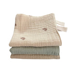 Ecosprout Bath Towels & Washcloths Muslin Cloths 3pk: Sage Rainbow