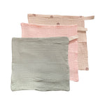 Ecosprout Bath Towels & Washcloths Muslin Cloths 3pk: Sage Rainbow