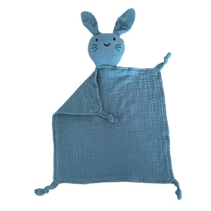 Ecosprout Baby Toys & Activity Equipment Muslin Comforter Bunny : Denim