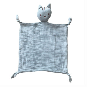 Ecosprout Baby Toys & Activity Equipment Muslin Comforter Cat : Sky