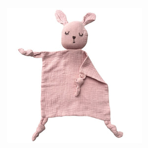 Ecosprout Baby Toys & Activity Equipment Muslin Comforter with Bell Bunny : Pink