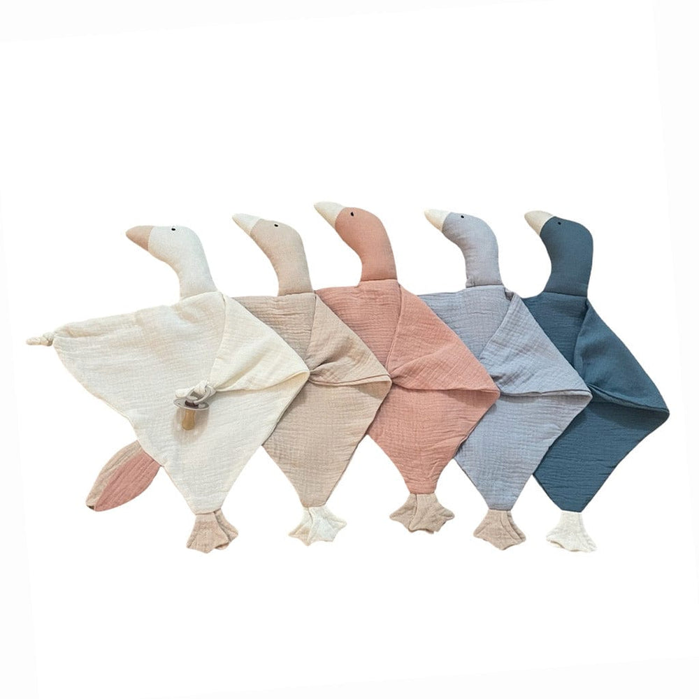 Ecosprout | Muslin Goose Baby Comforter | Sky
