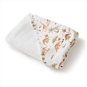 Ecosprout, New Zealand Organic Hooded Bath Towel : Dino