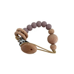 Ecosprout Baby Soothers Silicone Pacifier Holder with Clip : Mauve