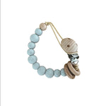 Ecosprout Baby Soothers Silicone Pacifier Holder with Clip : Speckled Grey