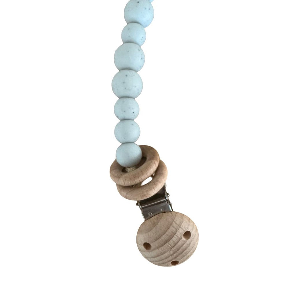 Ecosprout Baby Soothers Silicone Pacifier Holder with Clip : Speckled Grey