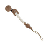 Ecosprout Baby Soothers Silicone Pacifier Holder with Clip : White