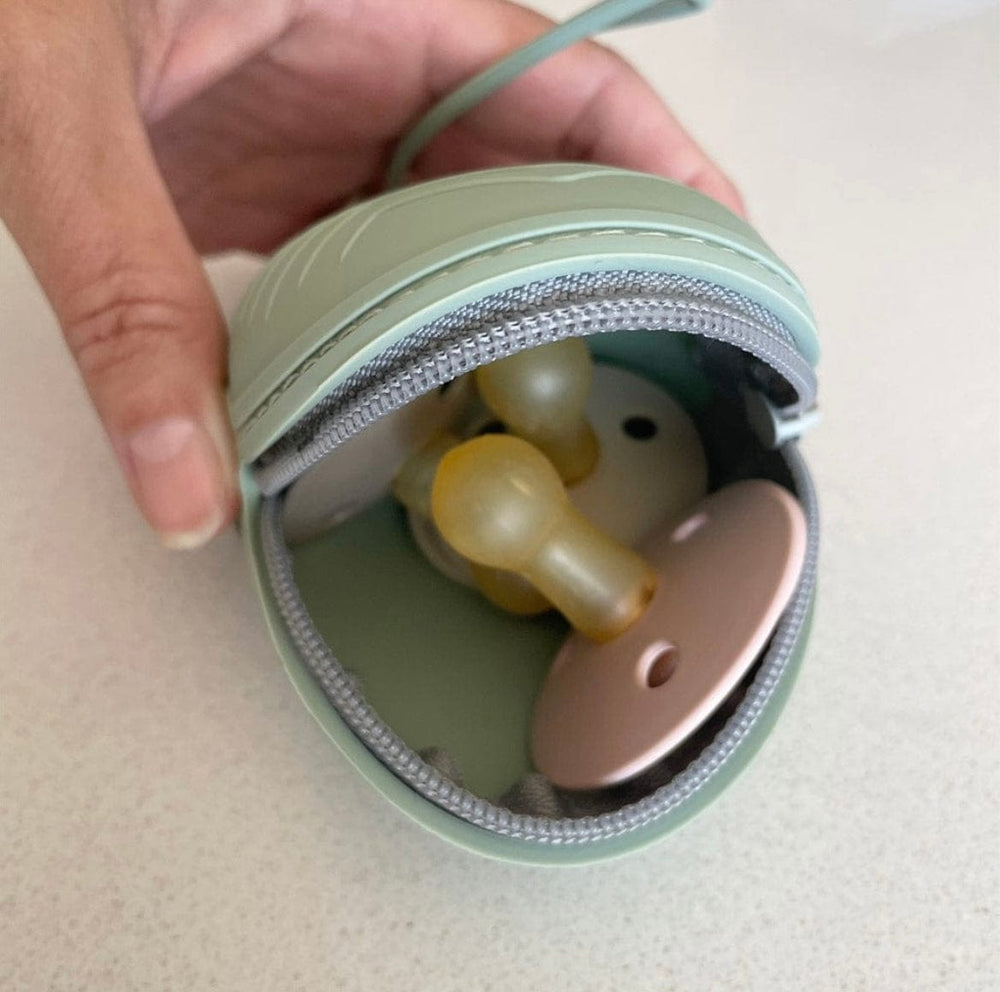 
            
                Load image into Gallery viewer, Ecosprout Nursing &amp;amp; Feeding Silicone Pacifier Zip Purse : Sage
            
        