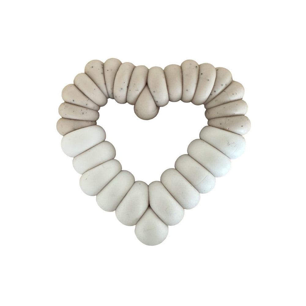 Ecosprout Baby Soothers Silicone Teether Ring | Heart : Oatmeal