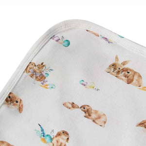Snuggle Hunny Kids Swaddling & Receiving Blankets Jersey Wrap & Beanie Set : Bunny
